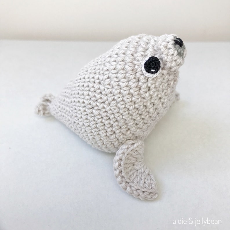 BABY SEAL crochet, amigurumi seal, seal baby gift, seal newborn gift, seal gift for kids, sealife gift, marine nursery decor image 4
