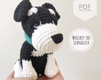 SCHEMA AMIGURUMI/tutorial (Italiano) Amigurumi Schnauzer - "Whiskey il cucciolo di Schnauzer" pdf - Terminologia USA