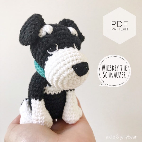 AMIGURUMI PATTERN/ tutorial (English) Amigurumi Schnauzer - "Whiskey the Schnauzer Puppy" pdf - Terminologie américaine