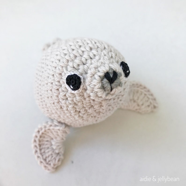 BABY SEAL crochet, amigurumi seal, seal baby gift, seal newborn gift, seal gift for kids, sealife gift, marine nursery decor image 7