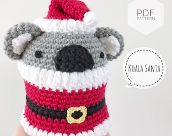 AMIGURUMI PATTERN/ Tutorial (English) Amigurumi Koala Santa "Egg Shaped Animals - Koala Santa" pdf - US terminology
