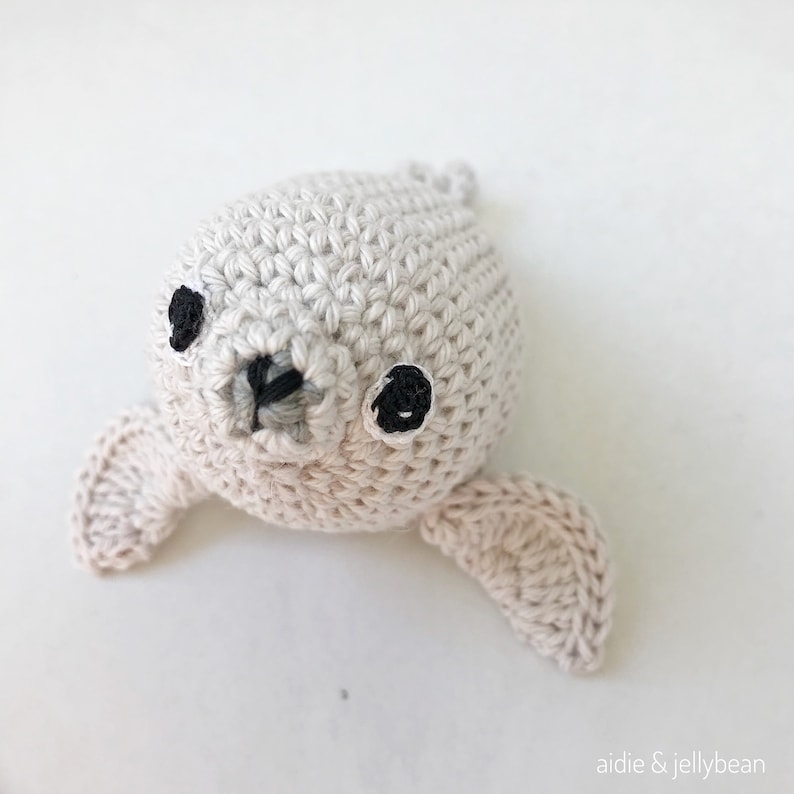 BABY SEAL crochet, amigurumi seal, seal baby gift, seal newborn gift, seal gift for kids, sealife gift, marine nursery decor image 8