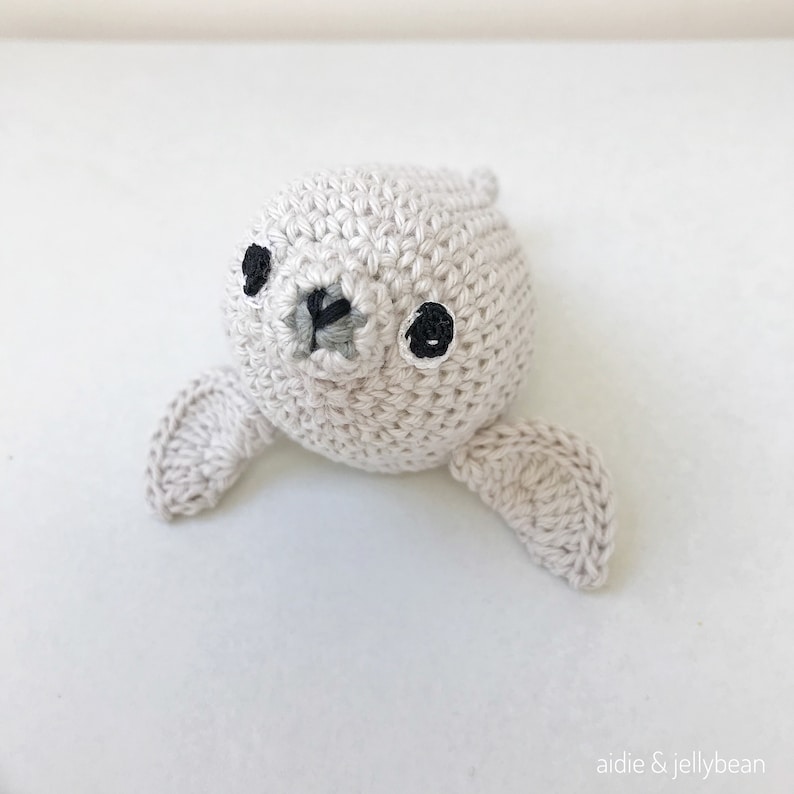 BABY SEAL crochet, amigurumi seal, seal baby gift, seal newborn gift, seal gift for kids, sealife gift, marine nursery decor image 2