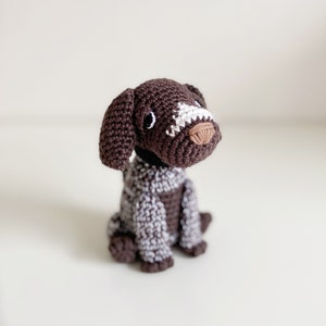 Customisable GERMAN SHORTHAIRED POINTER crochet amigurumi,crochet dog, amigurumi dog, German shorthair pointer gift, gift for kids