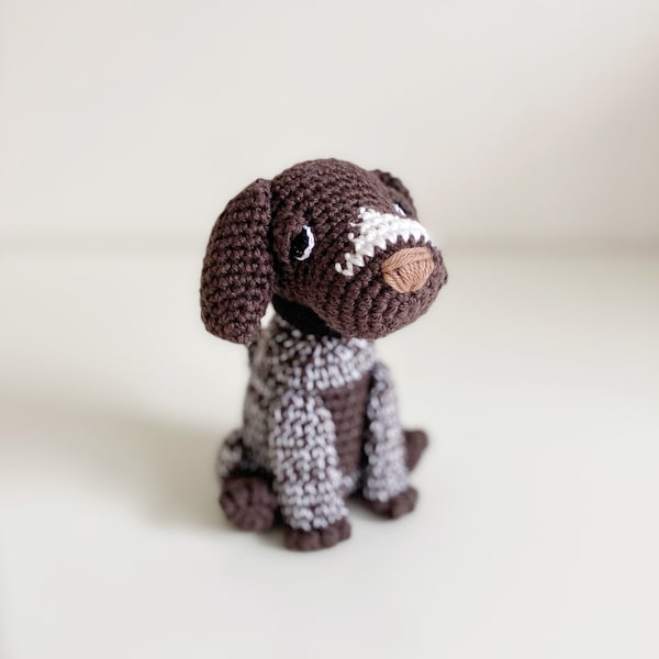 Customisable GERMAN SHORTHAIRED POINTER crochet amigurumi,crochet dog, amigurumi dog, German shorthair pointer gift, gift for kids