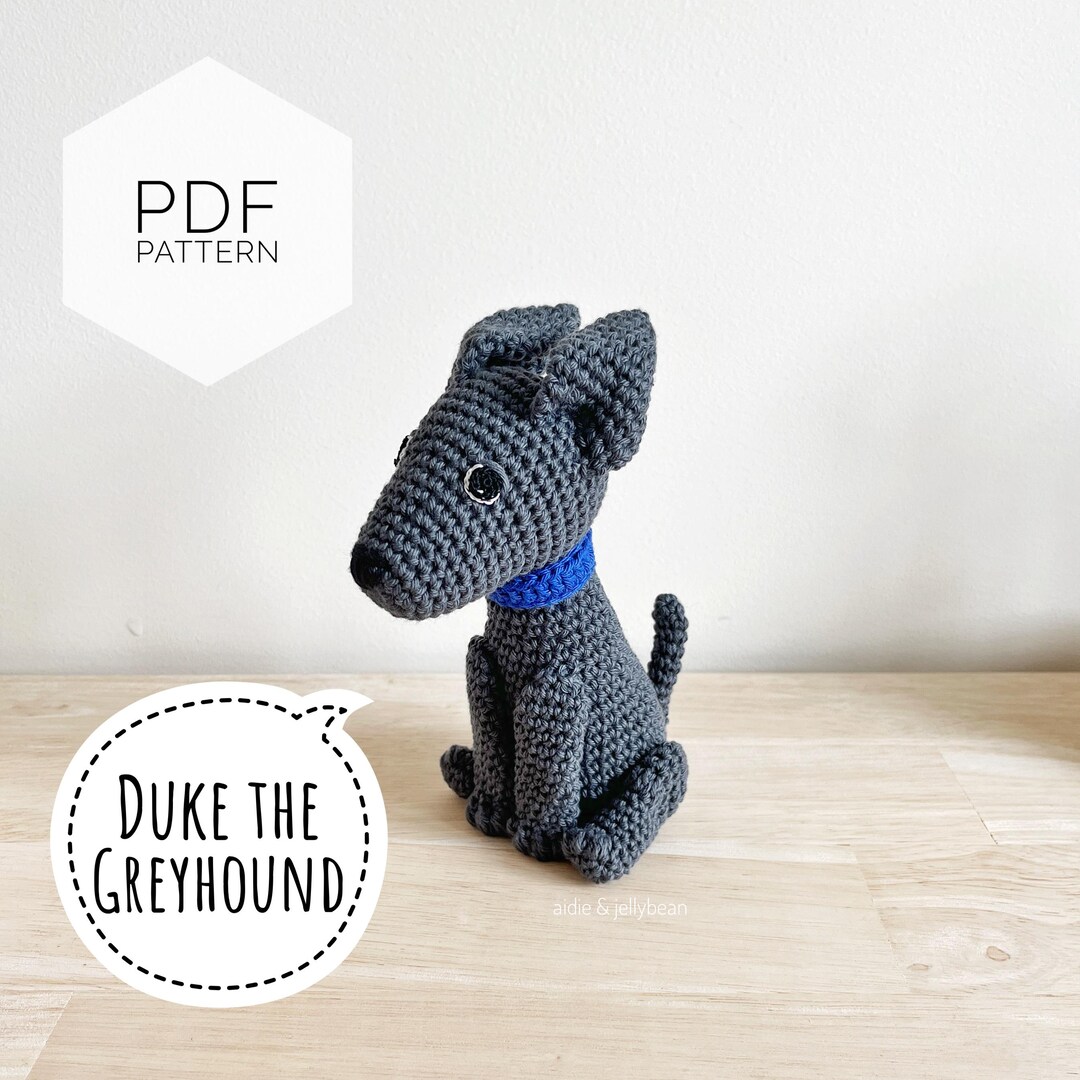 Greyhound Alpha Pattern AMIGURUMI PATTERN/ Tutorial (english) Amigurumi Greyhound Dog -