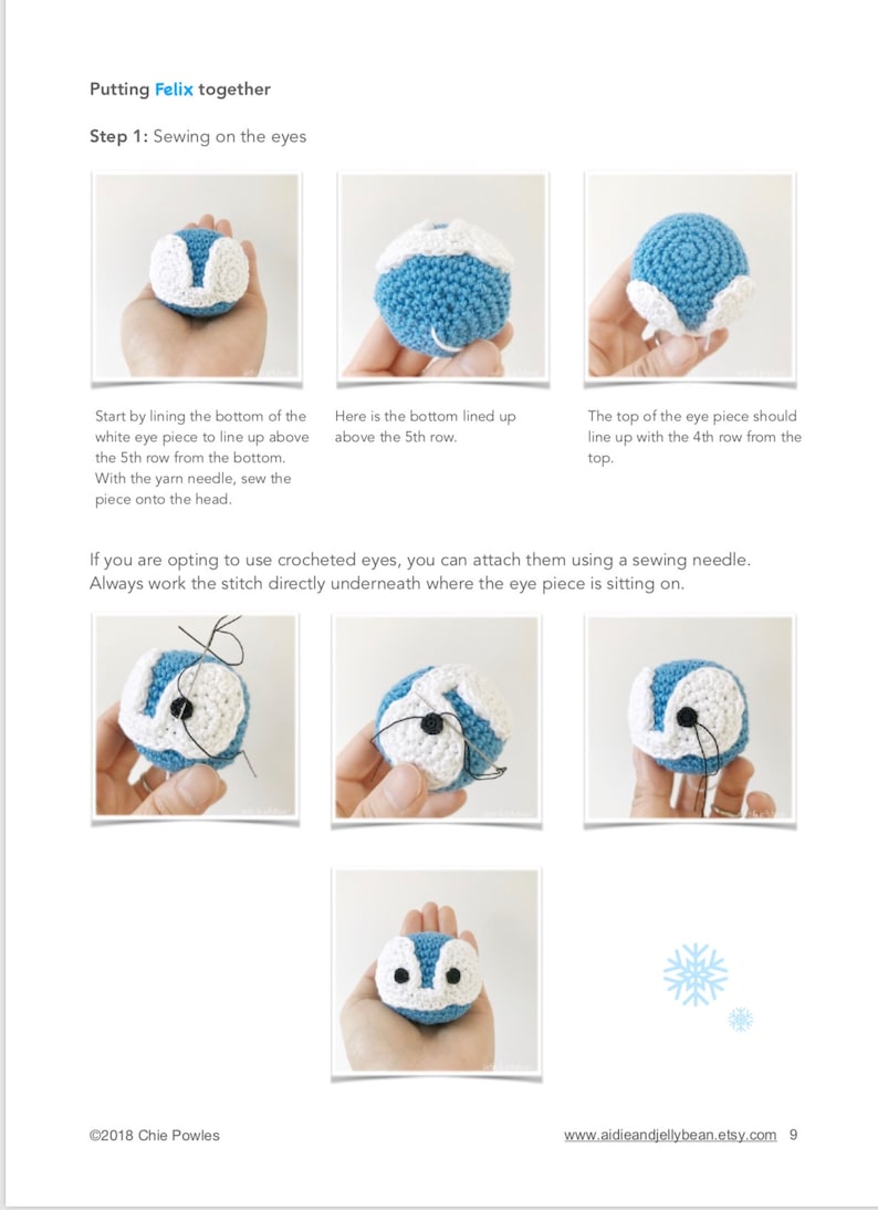 US terminology Felix the Happy Little Penguin pdf Amigurumi Penguin AMIGURUMI PATTERN tutorial English