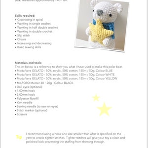 AMIGURUMI PATTERN/ tutorial English Amigurumi Polar Bear Astro the Polar Bear pdf US terminology image 3