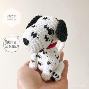 AMIGURUMI PATTERN/ tutorial (English) Amigurumi Dalmatian Dog - &quot;Dusty the Dalmatian Puppy&quot; pdf - US terminology