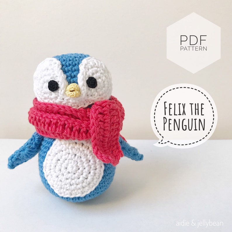 US terminology Felix the Happy Little Penguin pdf Amigurumi Penguin AMIGURUMI PATTERN tutorial English
