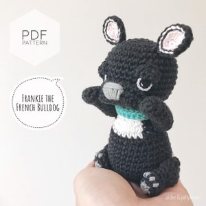 AMIGURUMI PATTERN/ tutorial (English) Amigurumi French Bulldog - &quot;Frankie the French Bulldog Puppy&quot; pdf - US terminology