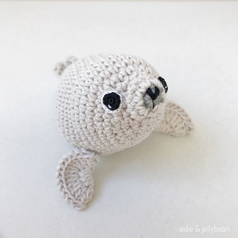 BABY SEAL crochet, amigurumi seal, seal baby gift, seal newborn gift, seal gift for kids, sealife gift, marine nursery decor image 3