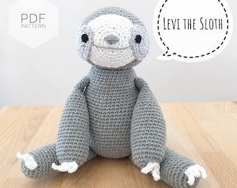 AMIGURUMI PATTERN/ tutorial (English) Amigurumi Sloth - "Levi the Sloth Pattern" pdf - Terminologie américaine