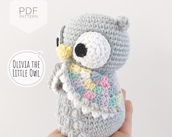 AMIGURUMI PATTERN/ tutorial (English) Amigurumi Owl - "Olivia the Little Owl" pdf - US terminology