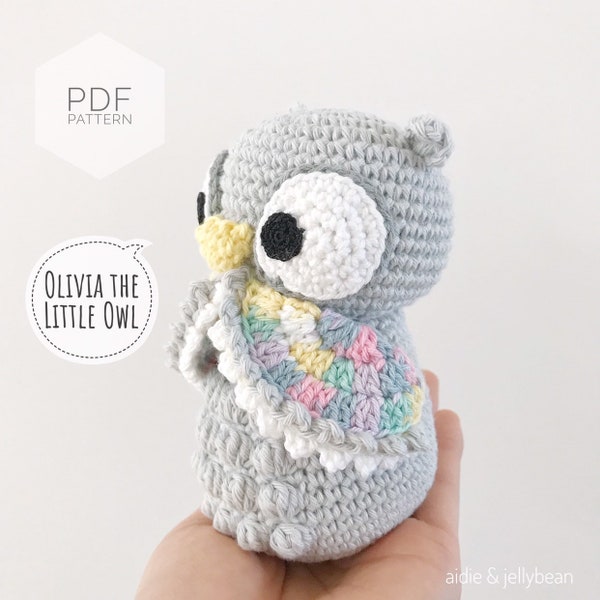 AMIGURUMI PATTERN/ tutorial (English) Amigurumi Owl - "Olivia the Little Owl" pdf - US terminology