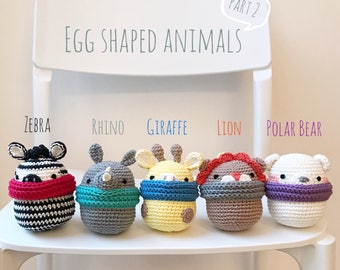 ANIMALS SET of 3 crochet amigurumi, crochet lion, crochet giraffe, crochet rhino, crochet zebra, crochet Polar bear, baby gift, kids gift