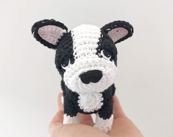 Customisable BOSTON TERRIER crochet, amigurumi boston terrier, dog crochet toy, Boston terrier gift, dog baby gift, dog christmas gift