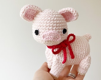 PIG crochet amigurumi, crochet pig, amigurumi pig, gift for kids, gift for her, pig gift ,crochet pig toy, pig christmas gift