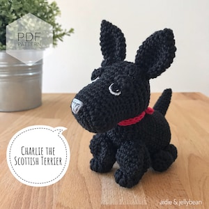 AMIGURUMI PATTERN/ tutorial (English) Amigurumi Scottish Terrier Dog - &quot;Charlie the Scottish Terrier&quot; pdf - US terminology