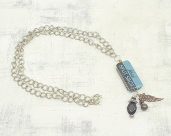 Upcycled Split Shot Tin Necklace