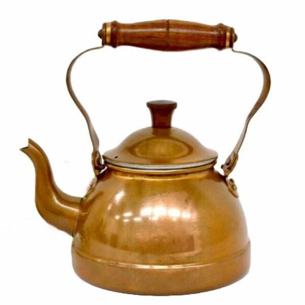 Farmhouse Vintage Copper  Kettle, Old Dutch, Portugal #42675