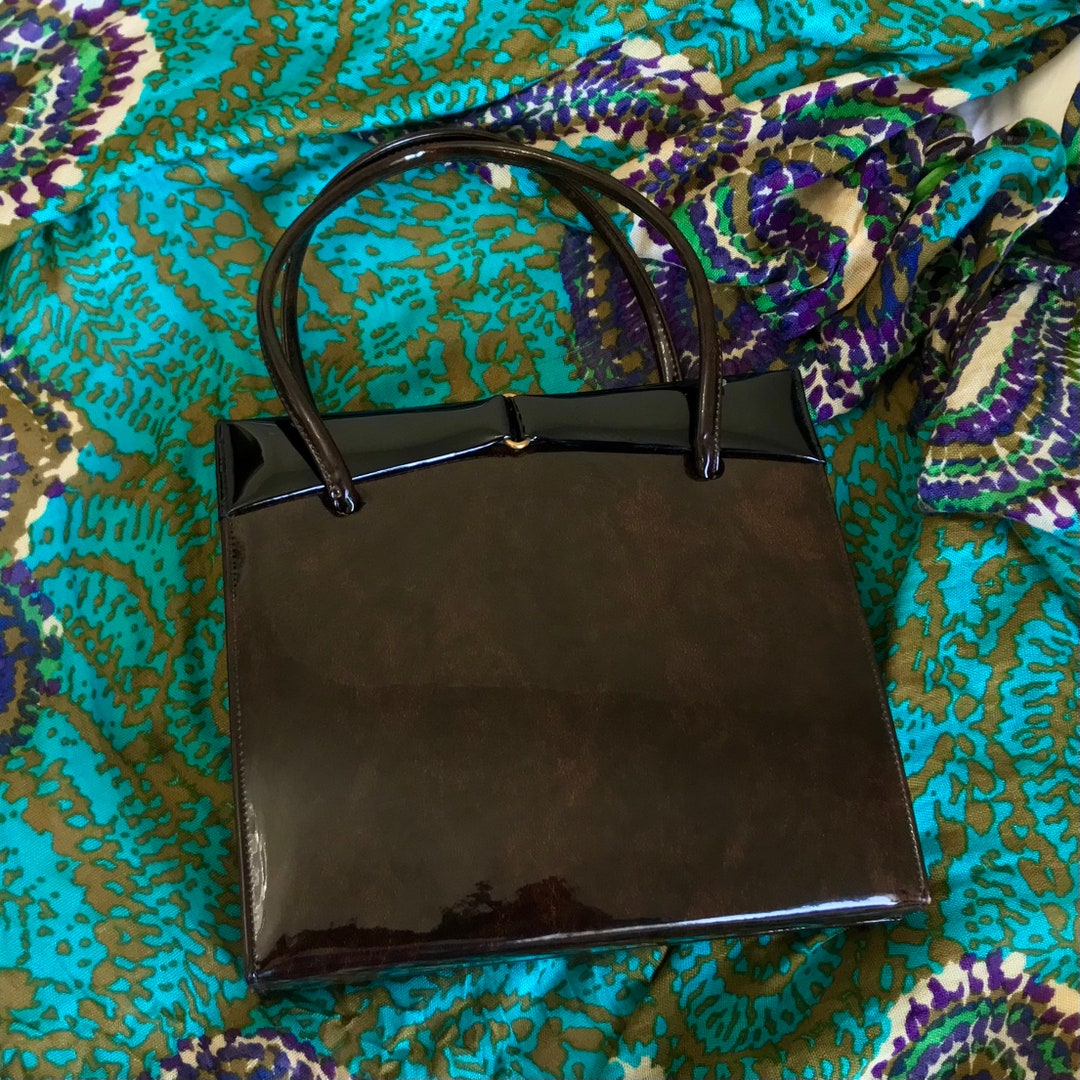 Vintage Lennox Tortoiseshell Patent Leather Purse Etsy