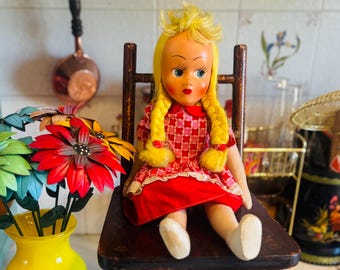 【USA vintage】カントリー　ラグドール　人形　女の子 USA vintage】カントリー ラグドール 人形 女の子 – 雑貨屋ポッポ