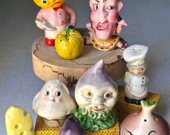 Fun Anthropomorphic Vintage Single Shakers | Japan | Your Pick