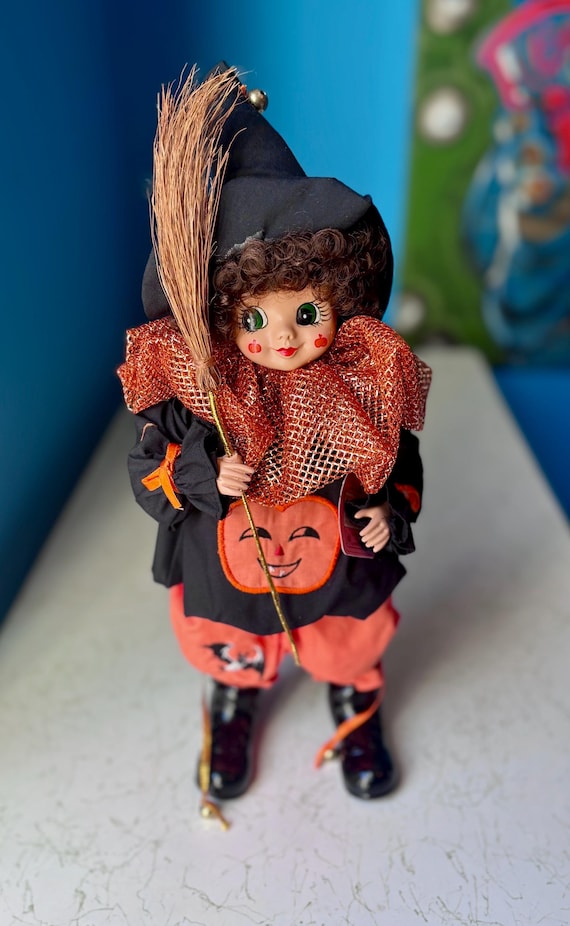 Vintage 1986 Brinns Halloween Witch Doll | Mint in Original Box