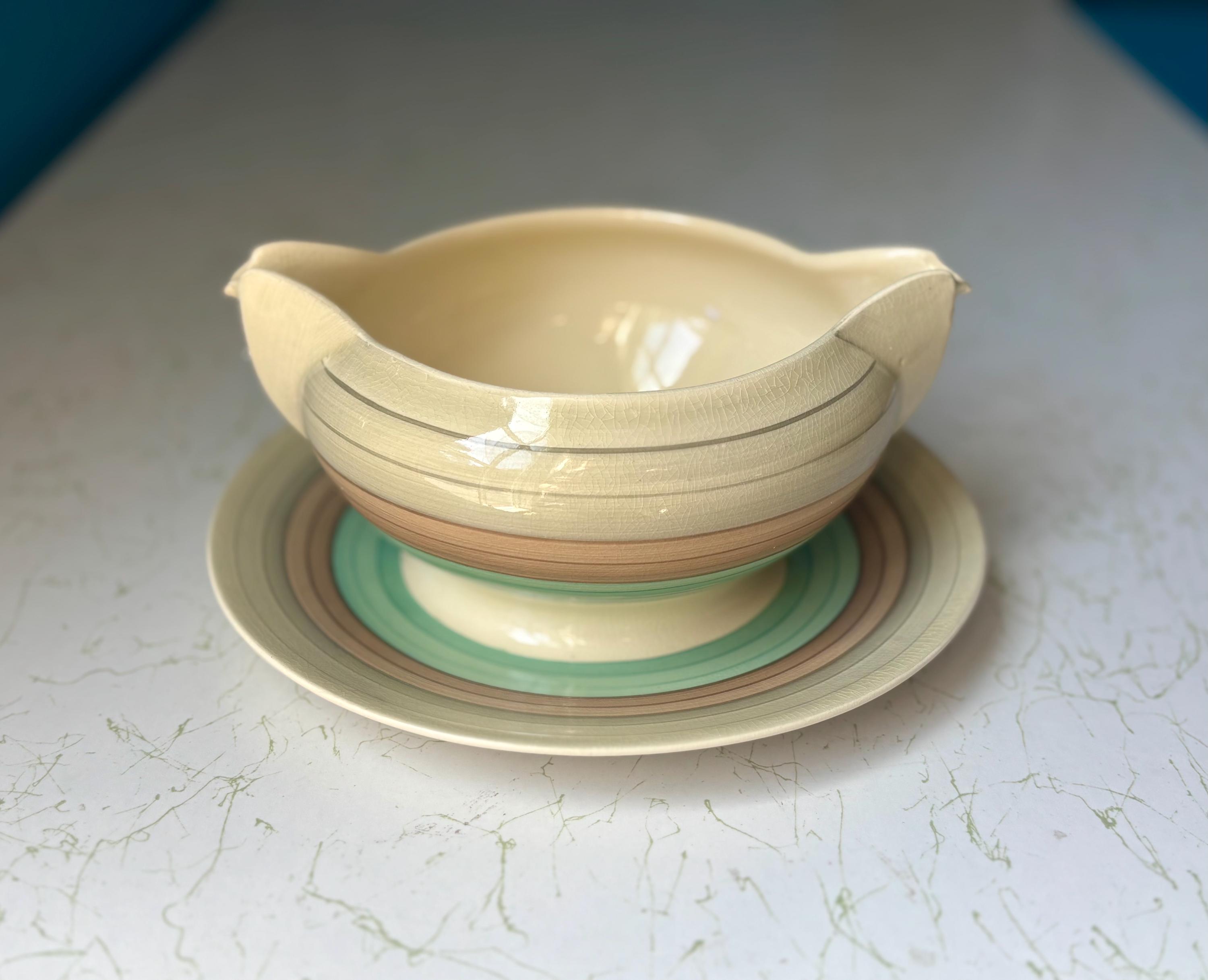 Susie Cooper スープチューリン 1930s Susie Cooper Wedding Ring Pattern Kestrel Shape Gravy Boat
