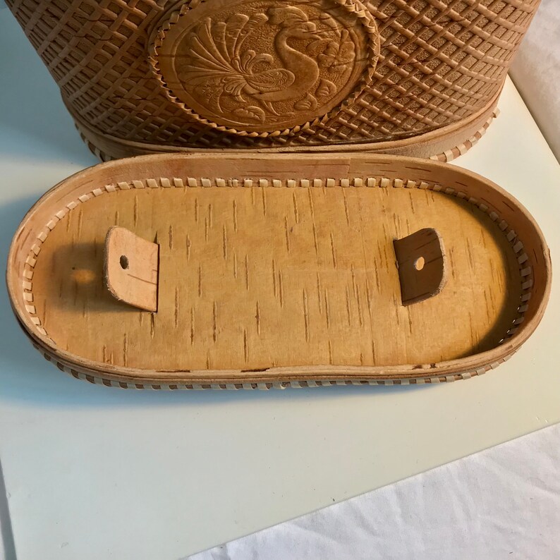 Handmade Russian Birch Bark Bread Basket Etsy