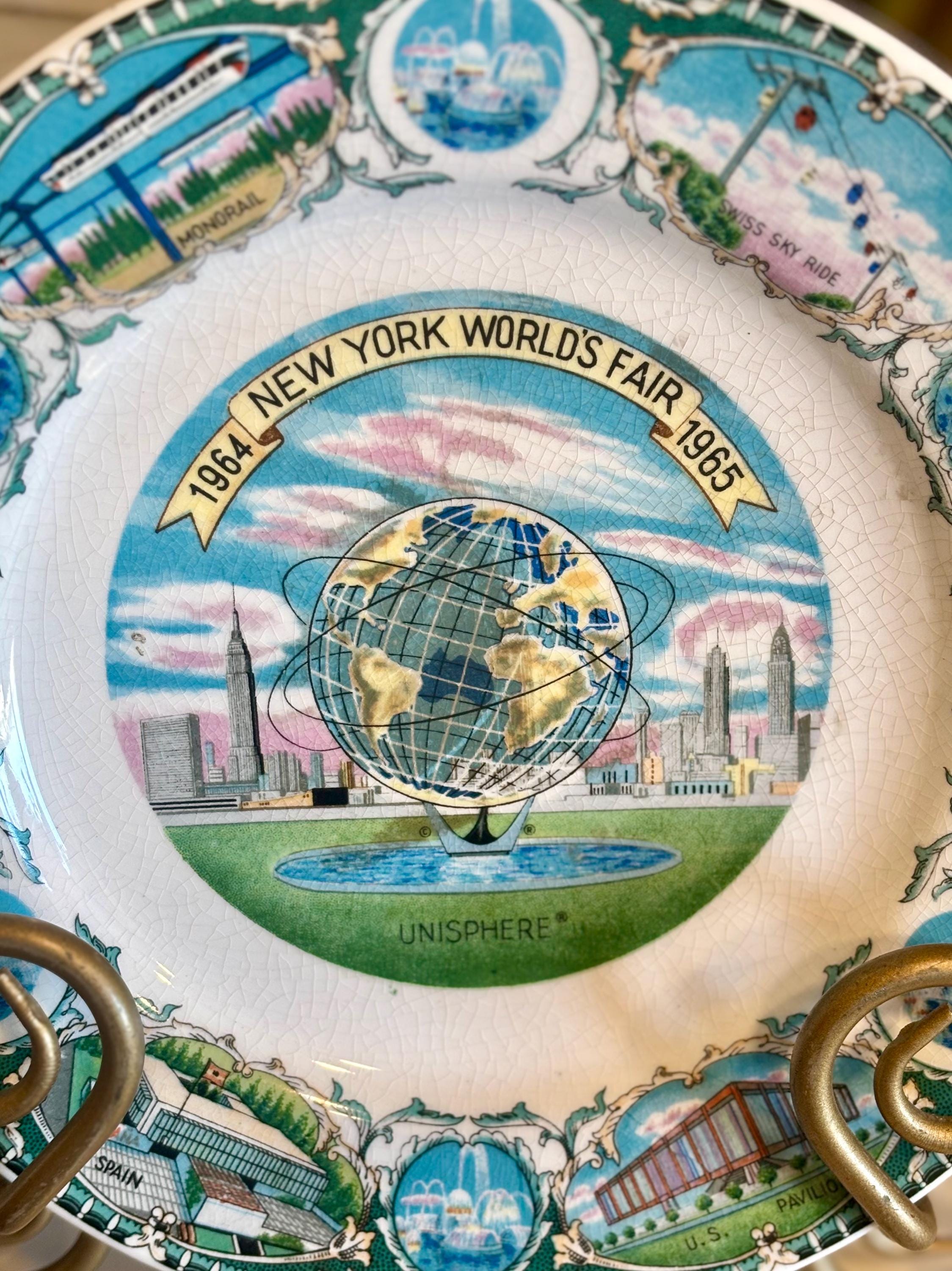 Vintage Souvenir Plate From the 1964-1965 New York World's Fair