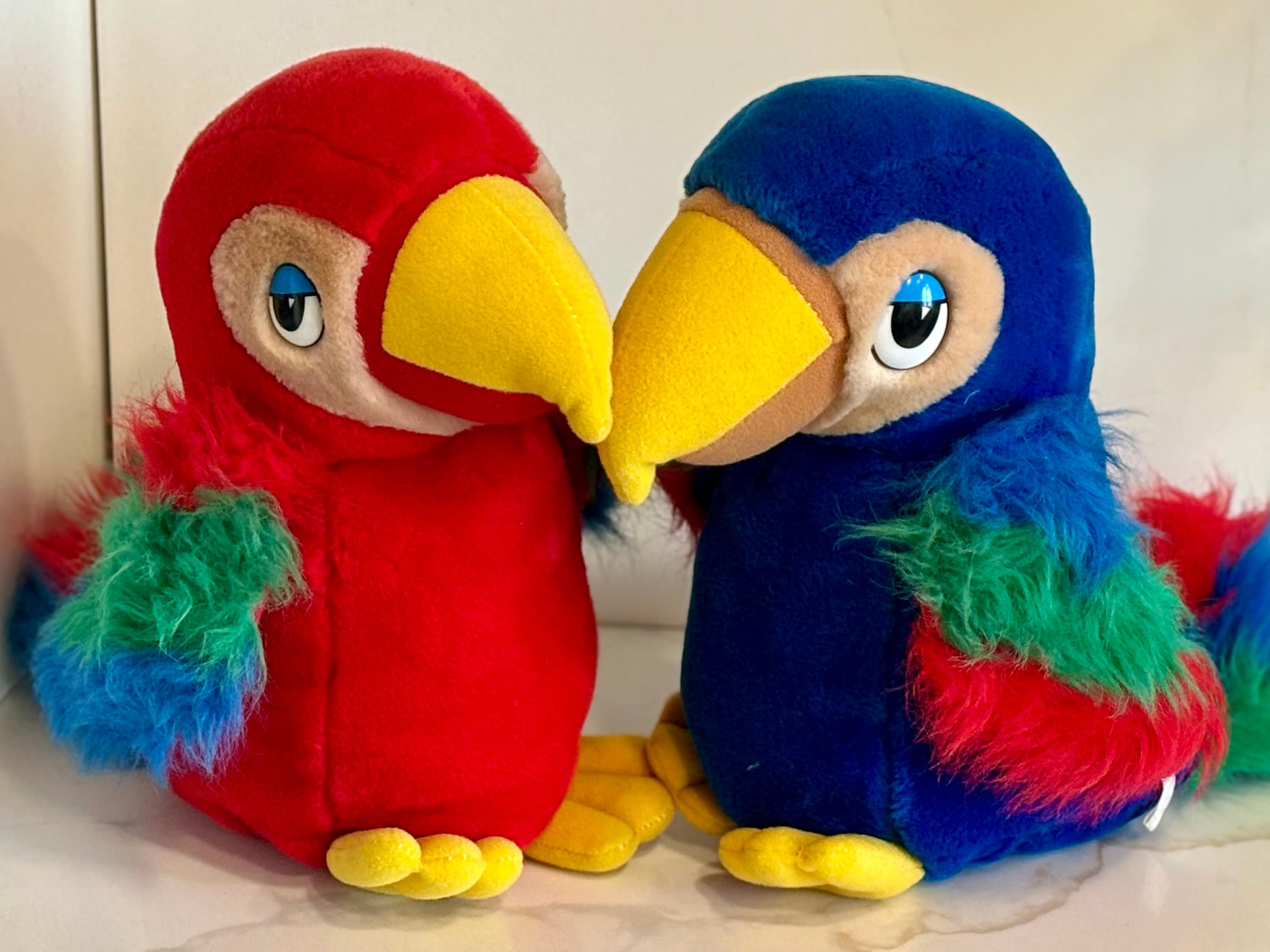 Vintage Parrot Plush Pair Looney Doolittle 12