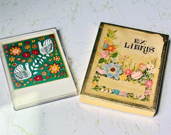 Stare ekslibrisy Antioch, kwiaty i sztuka ukraińska, gołębie | Ex Libris