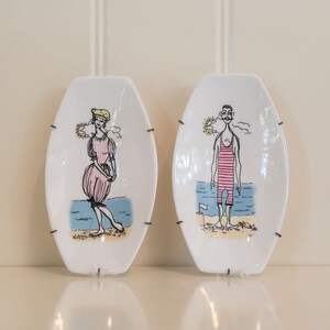 Maureen Tanner Design Hanging Pin Trays &#39;The Gay Nineties&#39; from the Foley Pottery