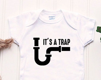 It's a Trap Onesie® - Plumber Onesie®, Future Plumber Shirt, Contractor Baby Gift, Future Plumber Onesie®, Handyman Baby Gift, Pipe Fitter