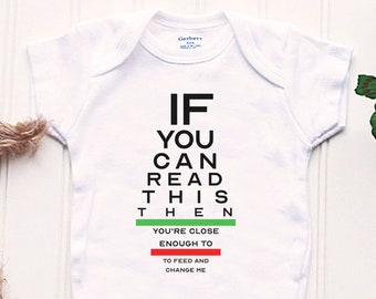 If You Can Read This Onesie® - Optician Onesie®, Optometrist Onesie®, Ophthalmologist Onesie®, eye doctor baby gift, funny baby onesie gift