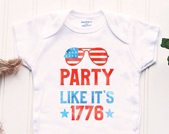 Party Like It's 1776 Onesie® -4th of July Onesie®,  Fourth of July Shirt, patriotic Onesie®, 4th of July Kid's Shirt, USA Onesie®, USA Shirt