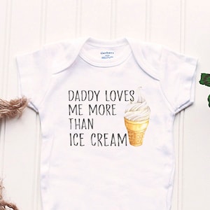 Ice Cream Onesie® - Foodie Onesie®, New mom Onesie®, Gellato Onesie®, take home outfit, new baby outfit, funny baby Onsie®, new dad Onesie®