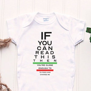 If You Can Read This Onesie® - Optician Onesie®, Optometrist Onesie®, Ophthalmologist Onesie®, eye doctor baby gift, funny baby onesie gift