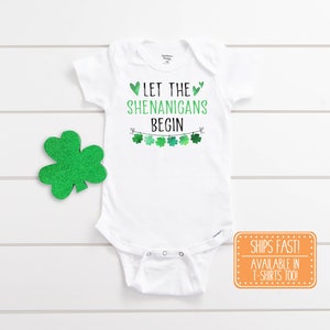 Shenanigans Onesie® - Irish Onesie®, Irish twins, Irish Baby Onesie®, Irish Onesie® gift, St Pattys Day Onesie®, st patricks day baby gift