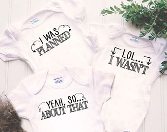 Funny Triplet Onesies® - baby Triplet Outfits, Cute Triplet Onesies®, Triplet Baby Gift, Triplet Baby Shower Gift, Funny Triplet Gift