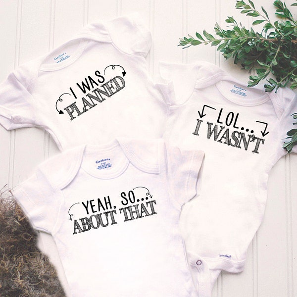 Funny Triplet Onesies® - baby Triplet Outfits, Cute Triplet Onesies®, Triplet Baby Gift, Triplet Baby Shower Gift, Funny Triplet Gift