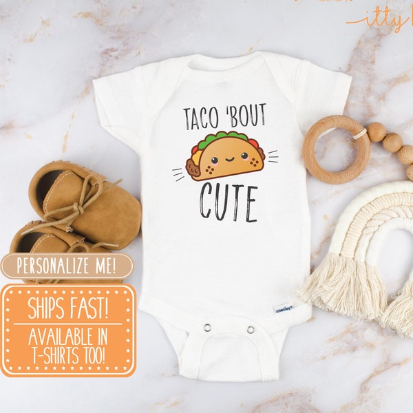 Taco Bout Cute Onesie® - Taco Onesie®, Taco shirt taco baby, taco baby shower, cute taco shirt, taco baby gift, cute taco Onsie®, cute taco