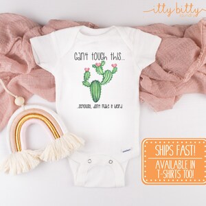 Can&#39;t Touch This Onesie® - Cactus Onesie®, baby shower gift, cactus bodysuit, funny cactus Onsie®, cactus baby shower, baby gift ideas