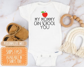 School Teacher Onesie® - Old School Onesie®, Teacher Onesie® gift, Professor Onesie®, Teacher shirt, teacher baby gift, back to school shirt