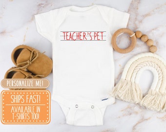 Teacher's Pet Gerber Onesie – Funny Teacher Baby Gift