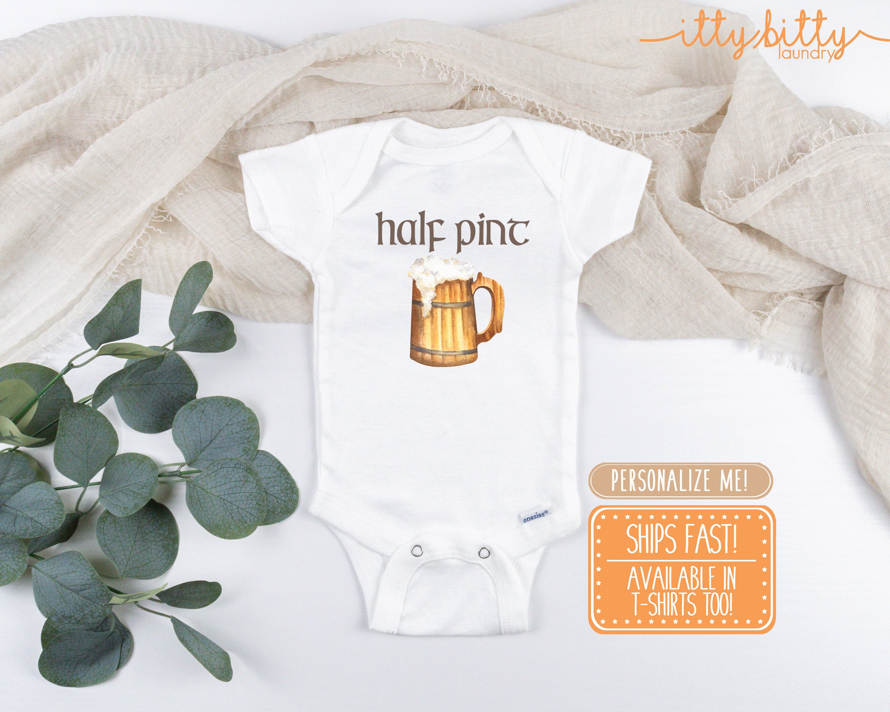 Half Pint Onesie Daddy Beer Onesie Beer Baby Onesie Baby Baby