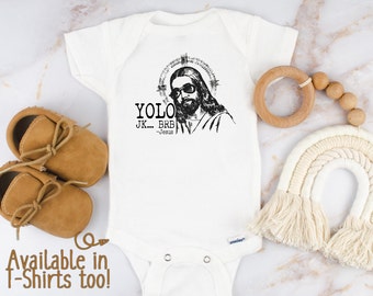 YOLO Jesus Onesie® - Cute Baby Body Suit - Baby Shower Gift - Funny Easter Baby Onesie® - Natural Baby Shirt - Baby Onesie® - Easter Onesie®