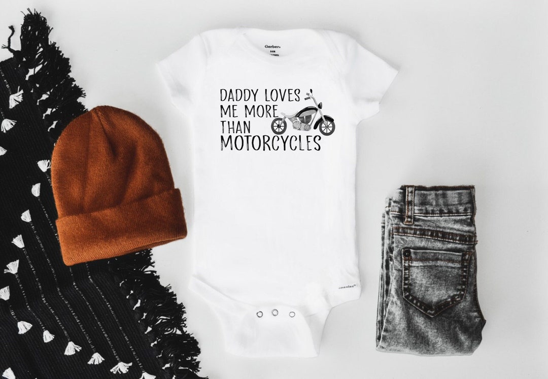 Motorcycle Onezy Motorcycle Onesie® - Daddy Loves Me More Than Motorcycles®, Biker ...